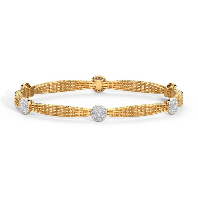 Mesh Cluster Diamond Bangle