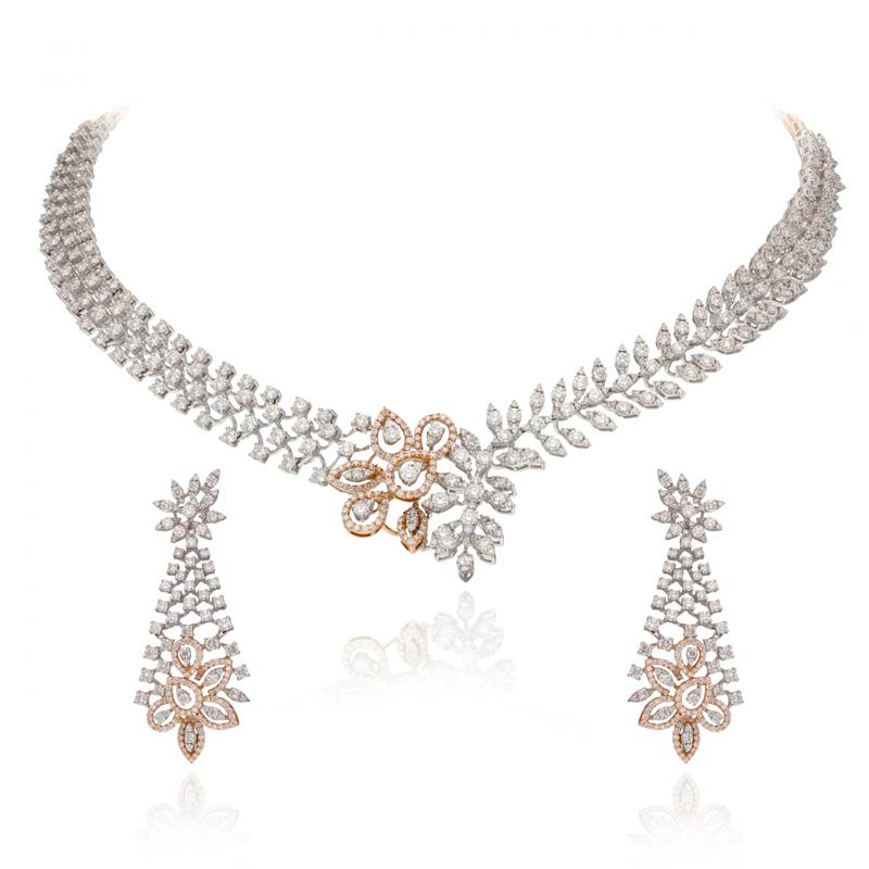 FLORET DIAMOND NECKLACE SET